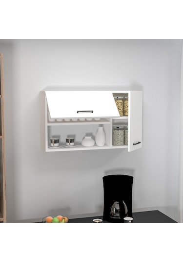 Arnetti Akasya Çok Amaçlı Dolap – Beyaz Banyo Ve Mutfak Için Kapaklı Saklama Dolabı