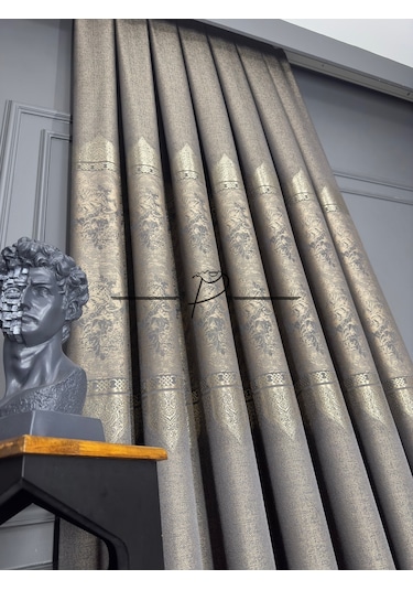 Fon Perde Pano Fonluk Nilo Desen - Kahve