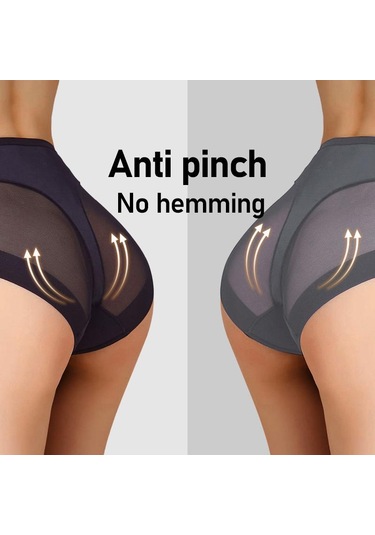 Bej Dikişsiz Nefes Örgü Intimates Vücut Şekillendirici Külot Yüksek Bel Shapewear Elastik Intimates Zayıflama Korse İç Çamaşırı Bej