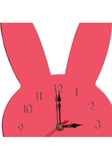 Homyl Sessiz Duvar Saati Oda Süslemeleri Çocuk Ev Ofis Pembe Pembe Çok Renkli