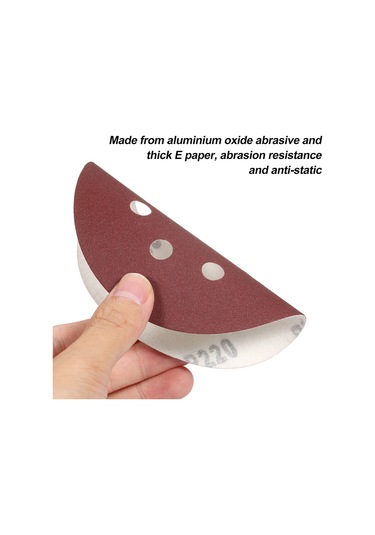 E25192 50 Adet Zımpara Diskleri 5.9 İnç 150 Mm 8 Delik 240/180/120/80/60