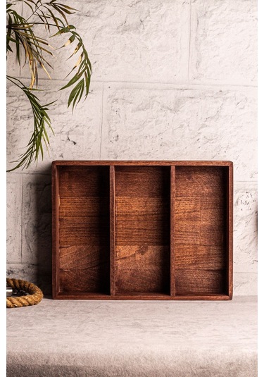 Snippy Holdy Küçük - Çekmece İçi Kaşıklık Kepçelik Düzenleyici 3 Bölmeli Çekmecelik Ahşap