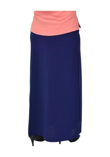 Kadın Uzun Lastikli Kalem Etek Bgl-st04727 Lacivert