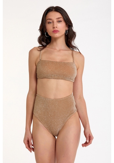 Kocabey 1440-3055 Kadın Straplez Bikini Takımı Gold
