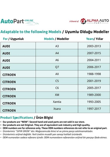 Citroen, Renault, Peugeot İçin Tampon Klipsi-uzun