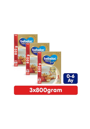 Bebelac Gold 1 Bebek Sütü 0-6 Ay 800 G x 3 Adet 2400 G