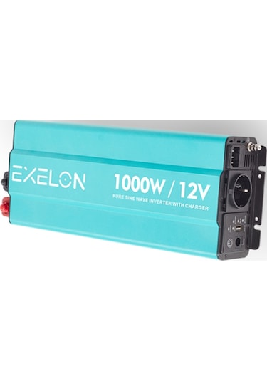 Exelon 12 V Volt 1000 W Watt 1 Kw Tam Sinus Akü Şarjlı Ups İnverter 220 Volt Çevirici İnvertör