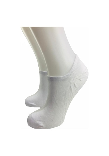 By Jawalli Tabanı Kaydırmaz Silikonlu Pilates&Yoga Sneaker Çorabı-Beyaz