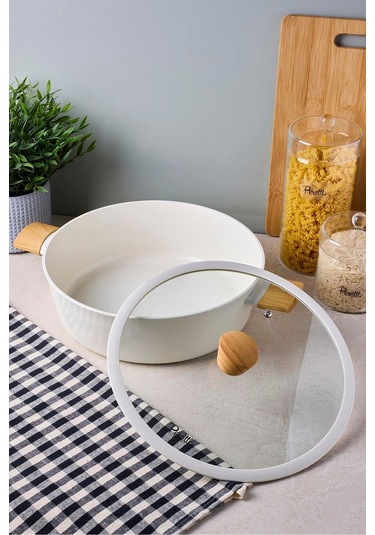 Danish Cook Beige İndüksiyon Tabanlı Karnıyarık Tencere 28 Cm Bej Bej