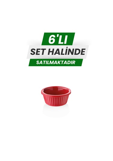 Alezy 527 Göreme Melamin Termostar Yuvarlak Sosluk 7 Cm Kırmızı