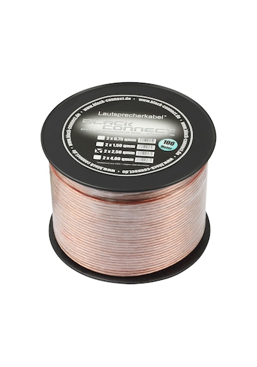 Black Connect Speaker Cca 2X4.00Mm² Hoparlör Kablosu - 10 Metre