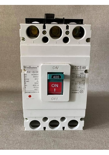 Westhomes 400A 8Kv Kaçak Akım Korumalı Şalter Wcm1-400L/3300 Bağl