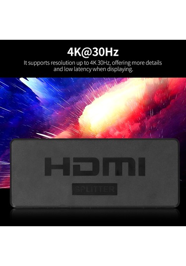 Konesam 4k 30hz Hdmı Dağıtıcı - 1 Giriş 4 Çıkış, Ses-video Senkronizasyonu, Siyah, Plug & Play