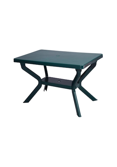 Omnipazar Mt-gf240 Prima Roccia Plastik Dikdörtgen Bahçe Balkon Masa 70x110 Cm Yeşil