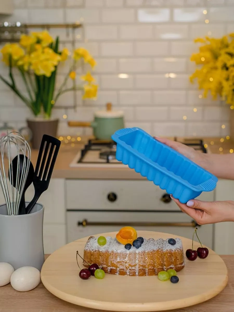 Vesna Krasna Mutfak İçin Kek Ve Ekmek Pişirme Kalıbı Silikon 155566681 Mavi