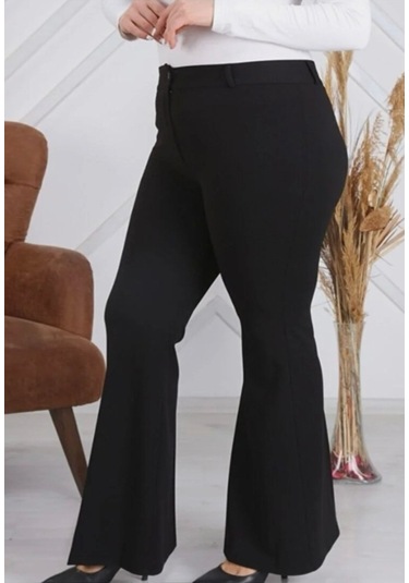 Ispanyol Paça Pantolon Siyah