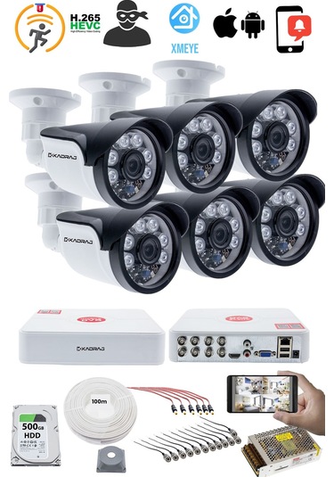 6'lı Kamera Seti 5mp Sony Seculensli Kdj-6s-6al-ss-v1