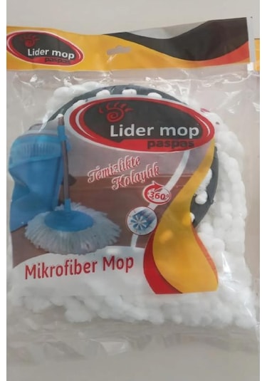 Lider 5 Adet 360 Döner Yuvarlak Mikrofiber Mop Paspas Yedek Ucu
