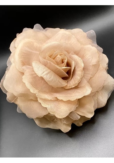 Amely Rid Büyük Ve İri Kumaş Gül Rengi Broş Tokası 175051154 Bej