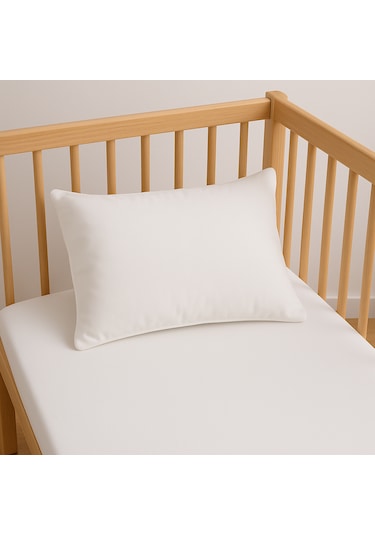 İçi Silikon Elyaf Dolgulu Bebek Yastığı 40x60 1 Adet Beyaz