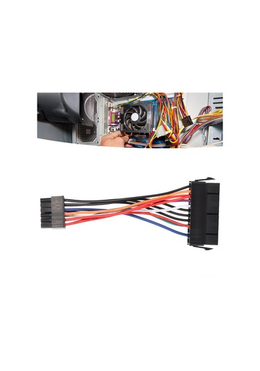 Mufunye Lenovo Q77/b75/a75/q75 Anakartı İçin 24pin Atx'den 14pin'e Çevirici Kablosu, 18awg Bakır Tel, 15cm Uzunluk, Plug & Play Güvenlik Kilitli