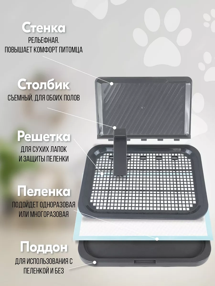 Pettails Köpekler İçin Sütunlu Ve Duvarlı Tuvalet Kutusu 51 41 27 Cm 243066906