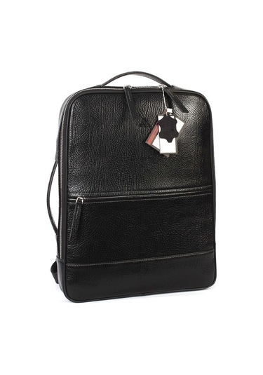 Hakiki Deri Siyah Laptop Sırt Çantası 908 60-130539 Siyah