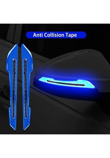 Kırmızı 1 Çift Uzun Ömürlü Yan Dikiz Aynası Montaj Güvenlik Uyarı Araba Styling Oto Çarpışma Önleme Koruyucu Şerit Aksesuarları Anti