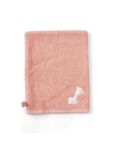 Uygun Bebe Bebek Havlu Banyo Kesesi Zürafa Nakışlı Pembe - Pembe