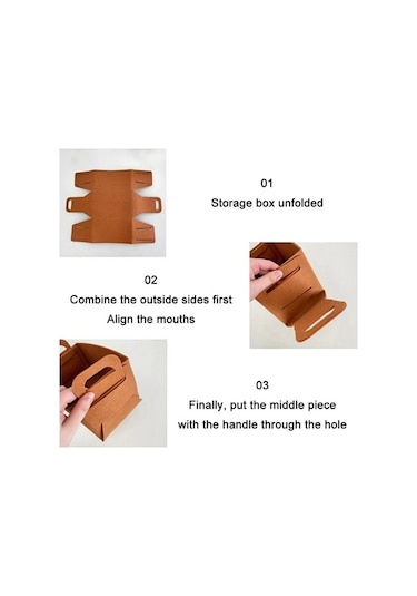 Tongxida Yatak Odası Clutter Keçe Katlanabilir Depolama Sepetleri, Boyut: Büyük Kahverengi Kahverengi