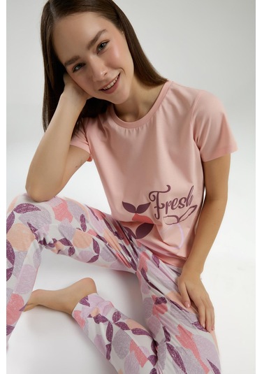 Roly Poly Kadın Fresh Desenli Kısa Kol Pijama Takım SOMON