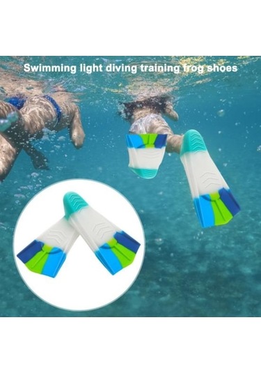 Trendooze Yüzme Yüzme Yüzgeçleri Yumuşak Süper Son Silikon Saklama Paletleri Mavi İle İçin Esnek Elastik Eğitim Derece Çocuklar Çantası Aracı İs Mavi