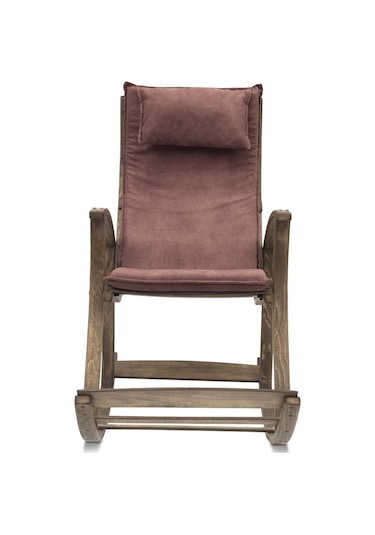 Emideco Ahşap Demonte Sallanır Sandalye Gül Kurusu