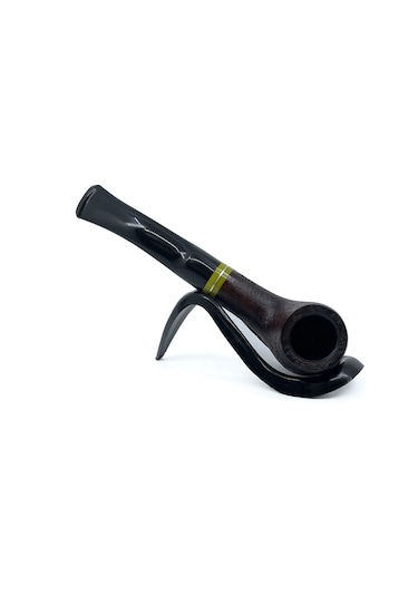 Dapper Bent Billiard Briar Gül Kökü 9 Mm Filtreli El Yapımı Pipo - 3068