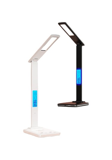 Yunboo Öğrenci Odası İçin Çok Fonksiyonlu Göz Korumalı Led Lamba - Katlanabilir, Kablosuz Şarj, Dokunmatik Kontrol, Siyah Şarjlı Modeller Diğer