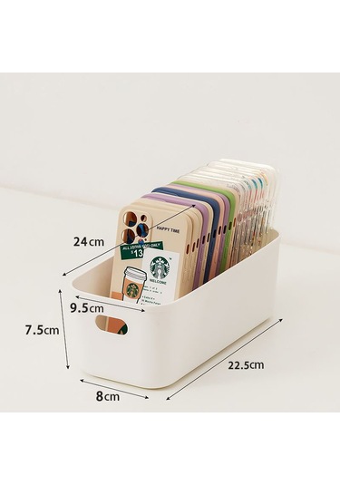 Çeşitli Saklama Kutusu Büyük Çekmece Bölme Masaüstü Aperatifler Telefon Kılıfı Bitirme Sepet Mutfak Saklama Kutusu 10 Paket Bej
