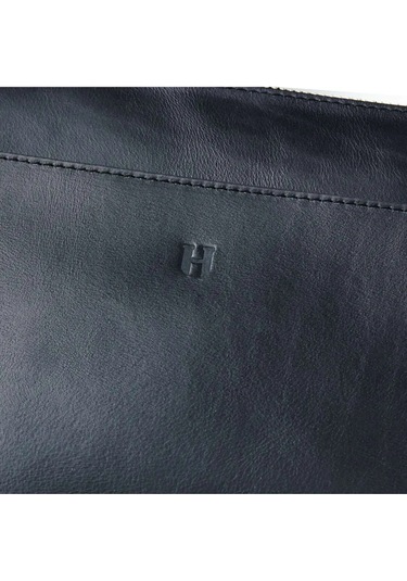 Beverly Hakiki Deri Siyah Kadın Cepli Fermuarlı Rfid Korumalı Portföy Çanta Siyah