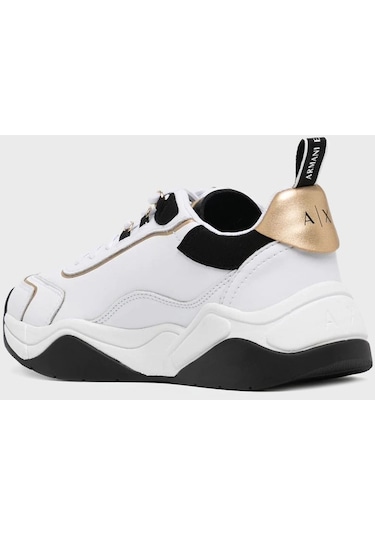 Armani Exchange XDX104 XV580 S037 Kadın Ayakkabı Beyaz - Siyah