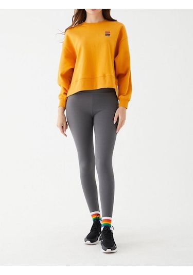 Eylül Moda Kadın Hardal Oversize Sweat Hardal