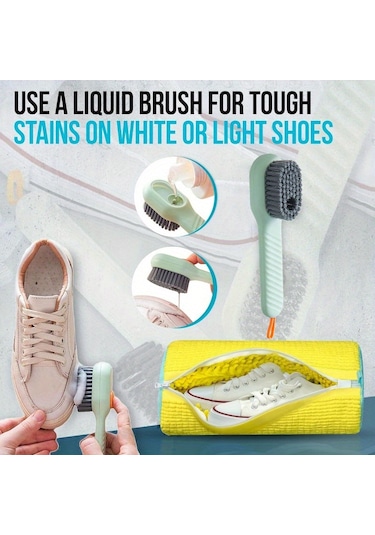 Pratikus 3 Lü Ayakkabı Yıkama Seti Büyük Boy Fermuarlı Yıkama T