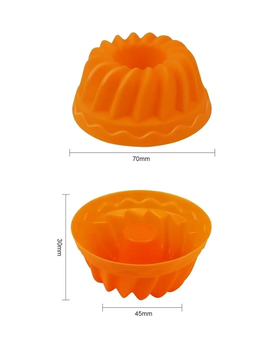 Messor Kek Kalıpları İçin 12 Adet Silikon Form 41048882 KIrmızı