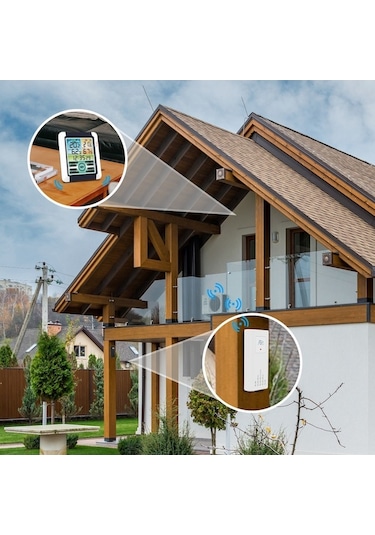 İç Ve Dış Sıcaklık Ve Nem Ölçer Renkli Geniş Ekran Termometre Elektronik Çalar Saat