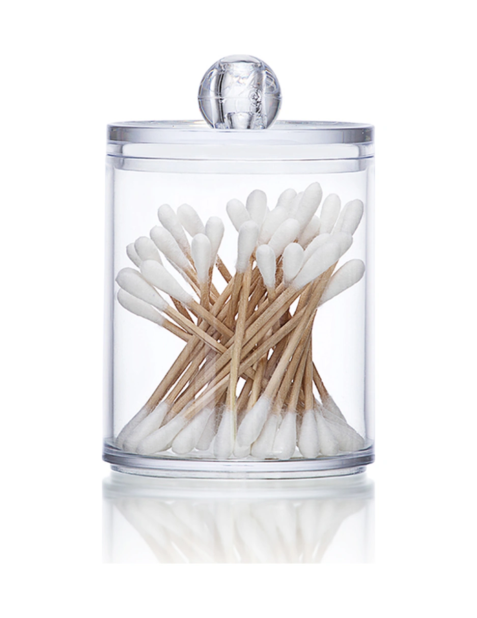 Skycity Akrilik Transparan Çift Katlı Kosmetik Saklama Kutusu - Dudak Ruj, Pamuk Yastık Ve Q-tip Depolama, Kolay Temizlenir Diğer