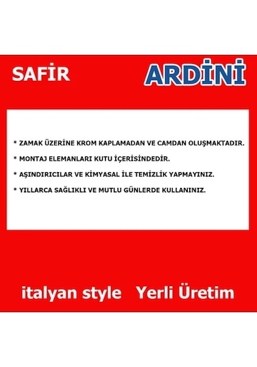 Safir Sabunluk Krom Çok Renkli