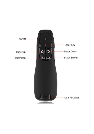 R400 Kablosuz Presenter 2.4 Ghz Sunum Kumandası