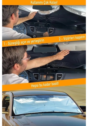 Renault Clio Araba Ön Cam Güneşlik Katlanabilir Güneşlik Şemsiye Ön Cam Gölgelik