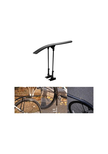 Suntek Yol Bisikleti Çamurluk Aksesuarı Yağmur Seti Bisiklet 40cmx6cmx31cm-ön-çamurluklar Siyah