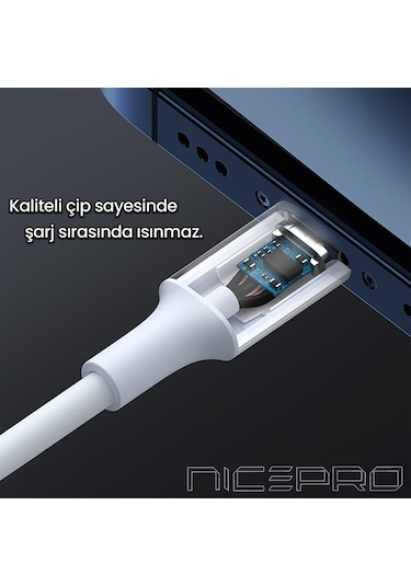 Npo Utl02 60w 20cm Tpe Usb To Lightning Hızlı Şarj Ve Data Kablosu 3 Adet Lighnting