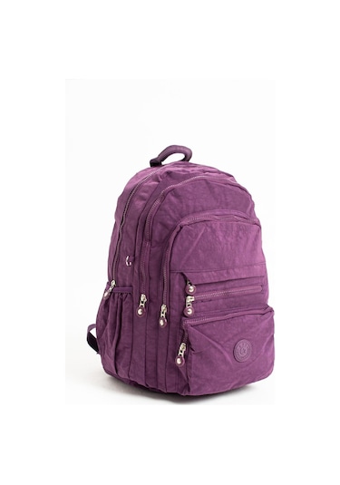 Ultra Hafif Çok Cepli Krinkıl Sırt Çantası Mor Model: 571-3b - Mor