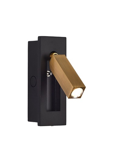 Suntek Dönebilir Led Duvar Apliği Yatak Odası Okuma Siyah Siyah